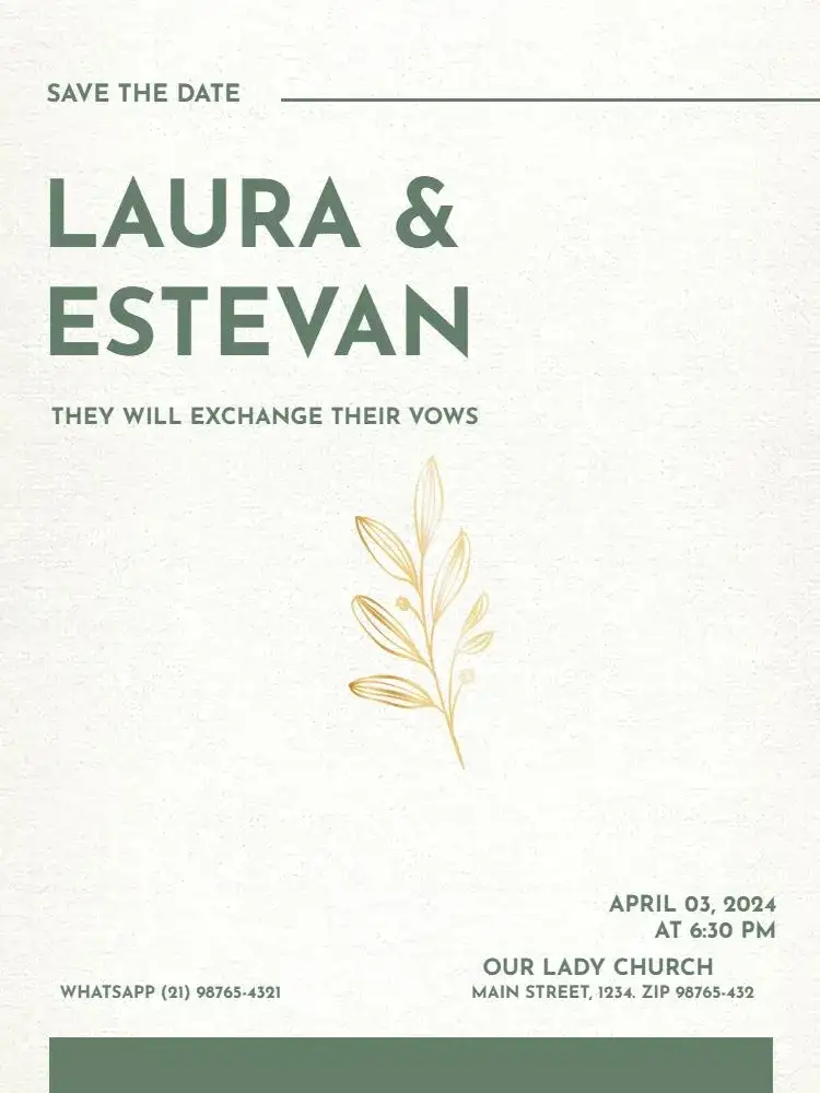 Simple And Elegant Green Celebration Wedding