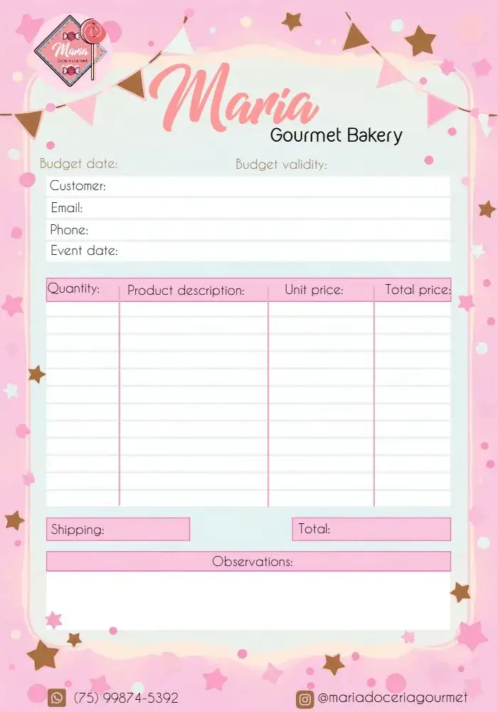Order for Bakery Logo invitation