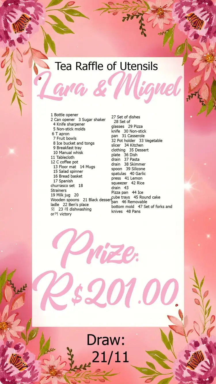 Floral Kitchen Pot Raffle Tea