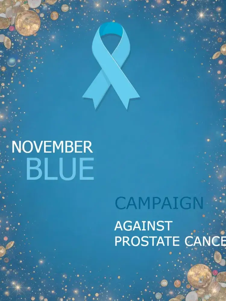 Invitation Post For Movember Blue Campaign – Most searched for theme blue, modern, clean, minimalist, graphic illustrations