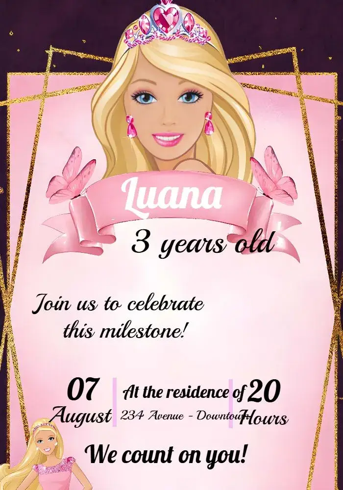 Barbie Delicate invitation