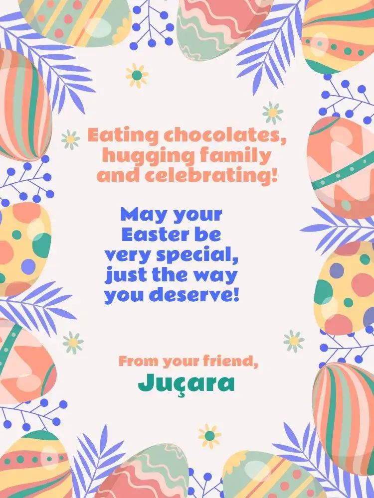 Light Colored Happy Easter Card