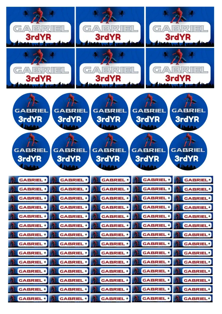 Spider-Man School Label Hero invitation