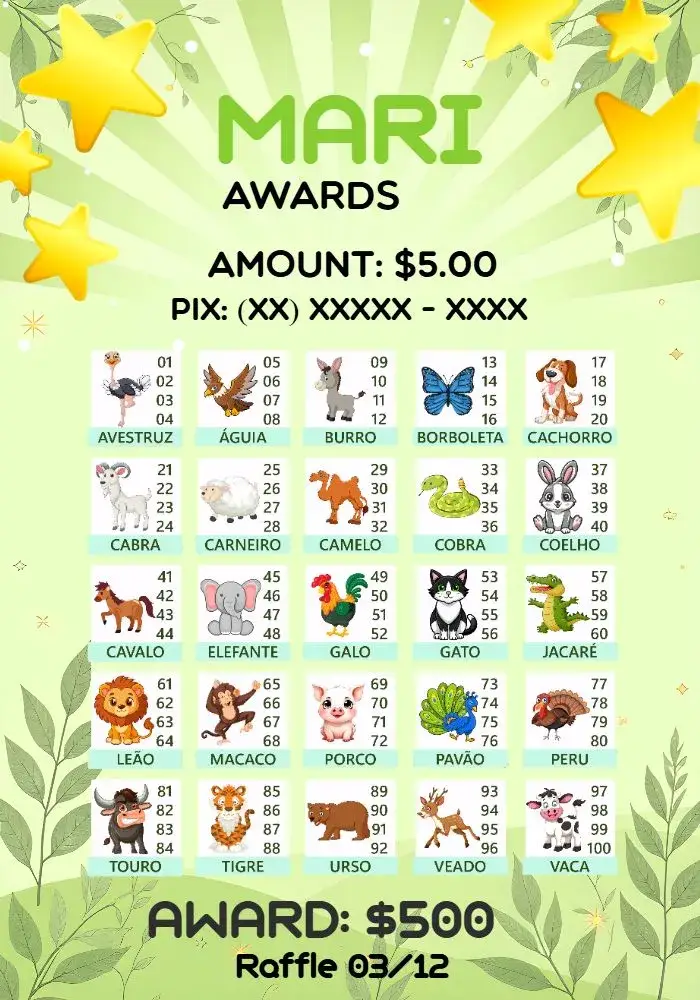 Raffle Of Animals Awards Animal invitation