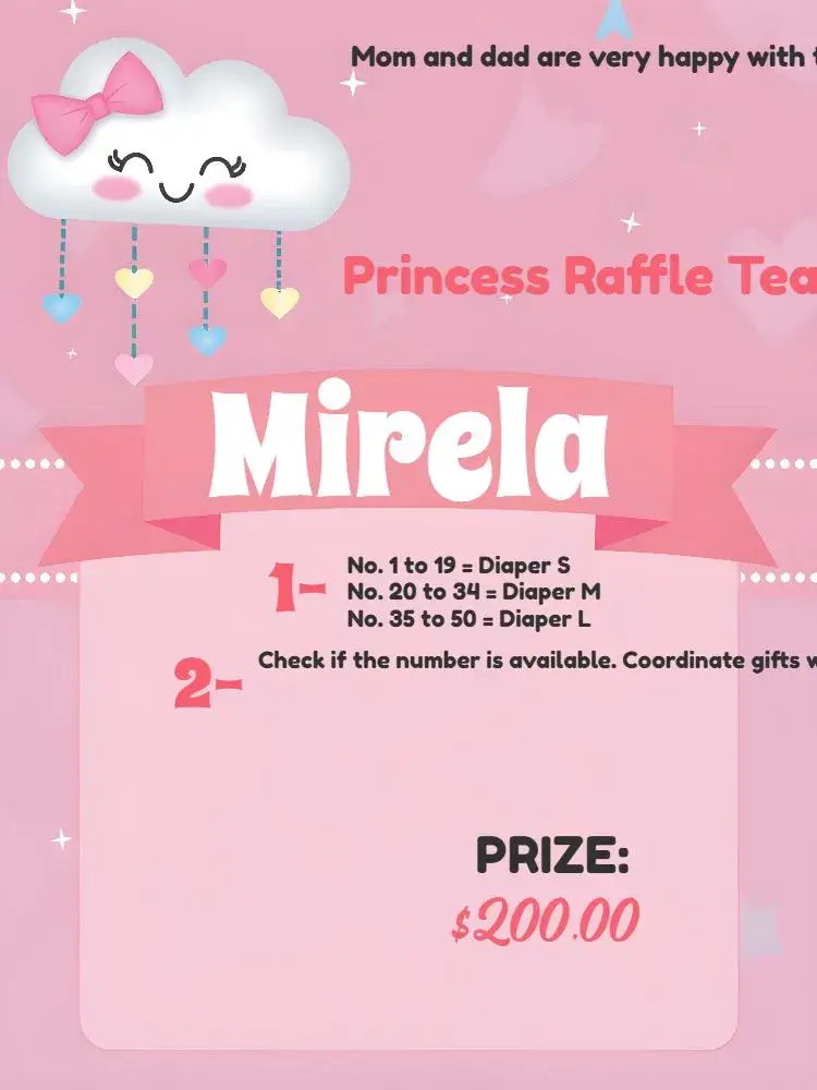 Tea Raffle Rain of Love / invitation