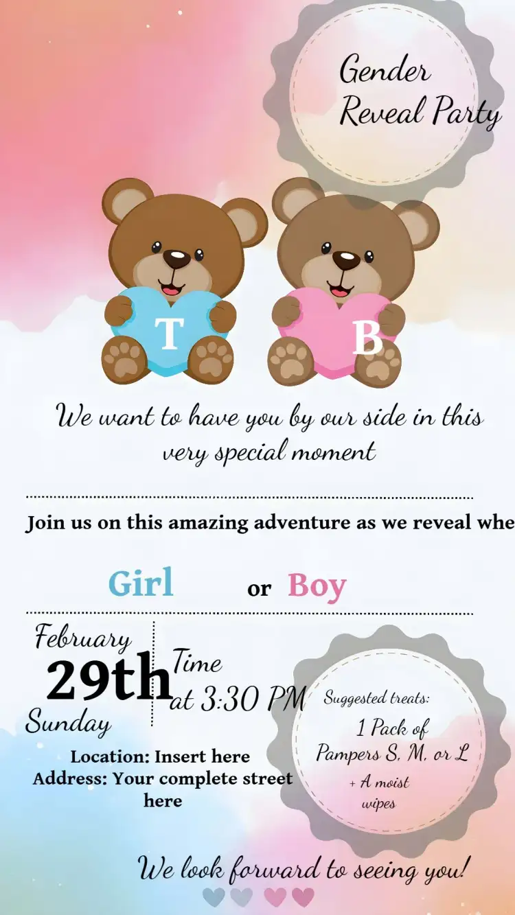 Teddy Bear Diaper Reveal Party