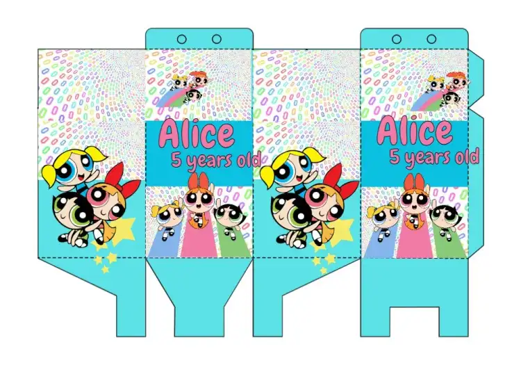Colorful Powerpuff Girls Milk Box