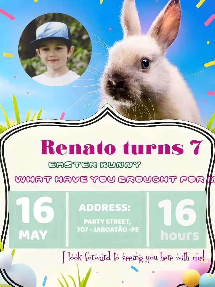 Easter With Photo invitation