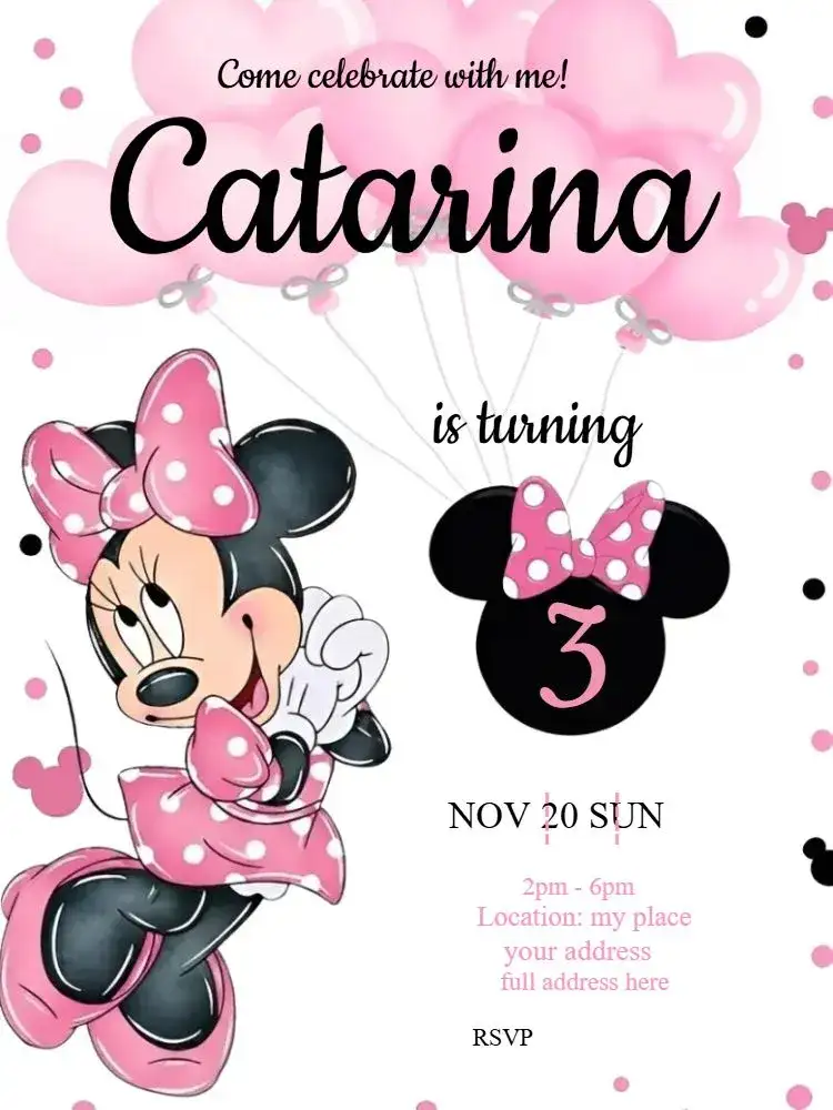 Minnie Pink Watercolor