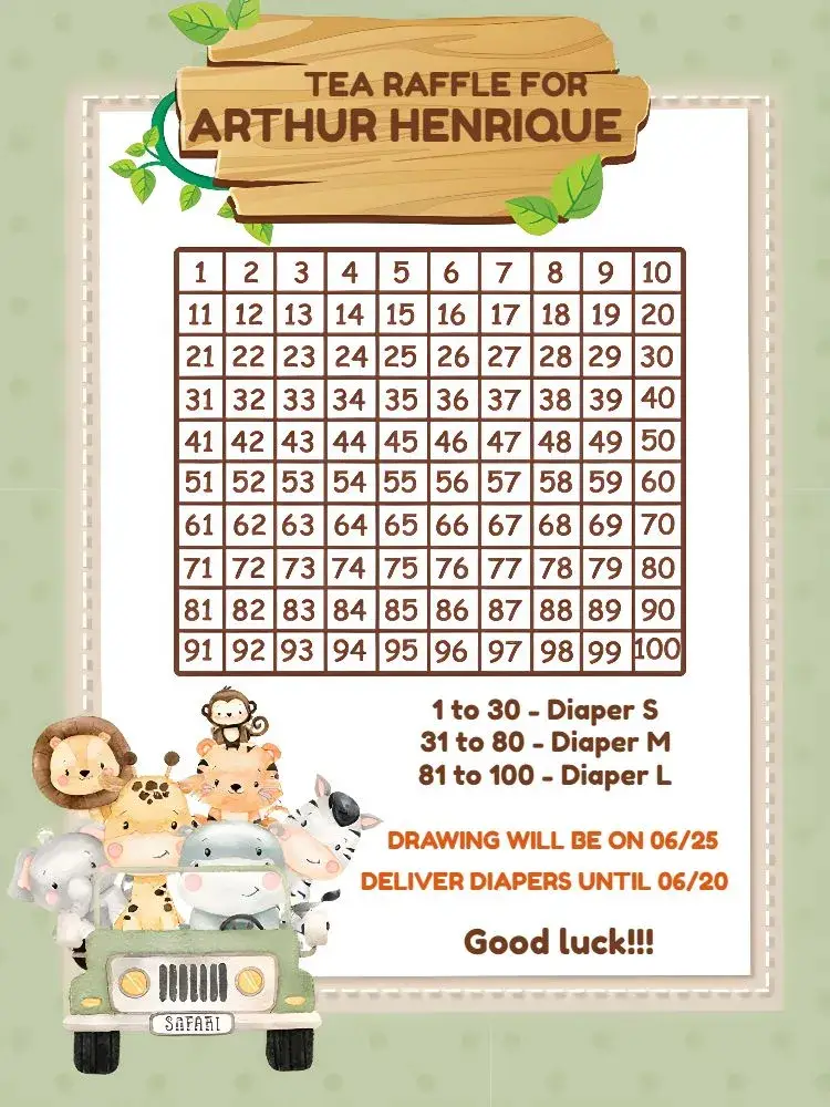 Safari Raffle Tea 1 invitation