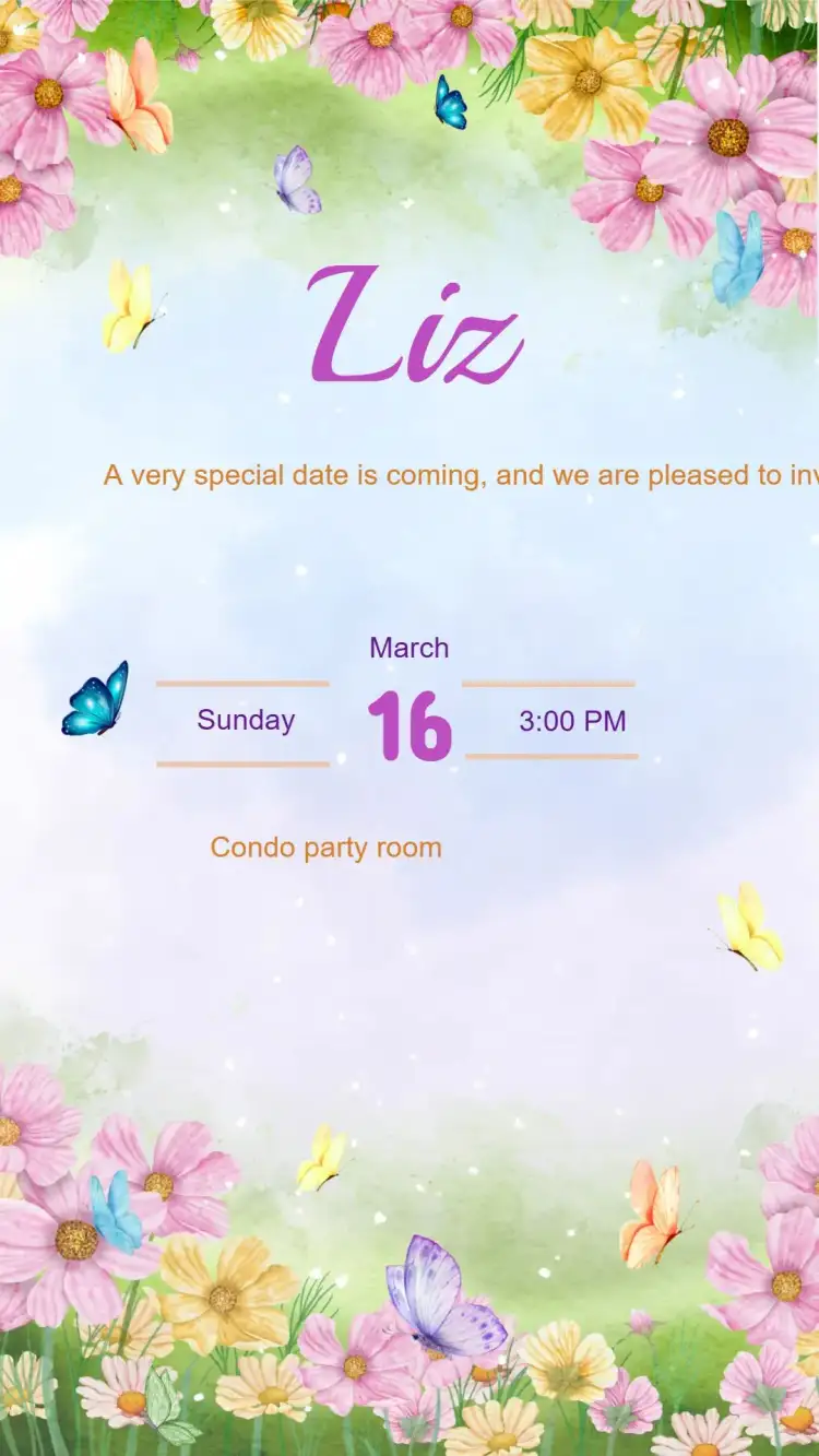 Enchanted Garden Birthday Invitation