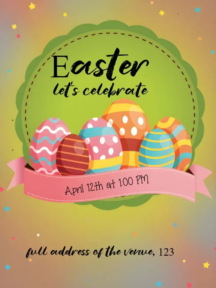 Easter Eggs invitation