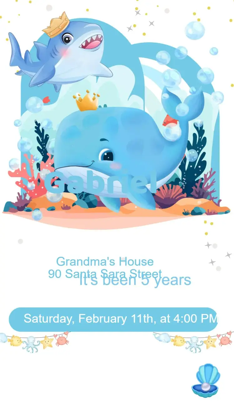 Under the Sea Birthday Invitation