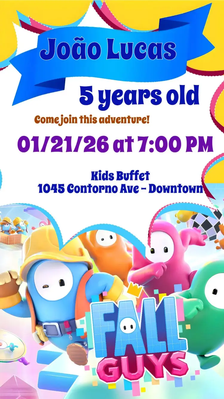 Fall Guys invitation