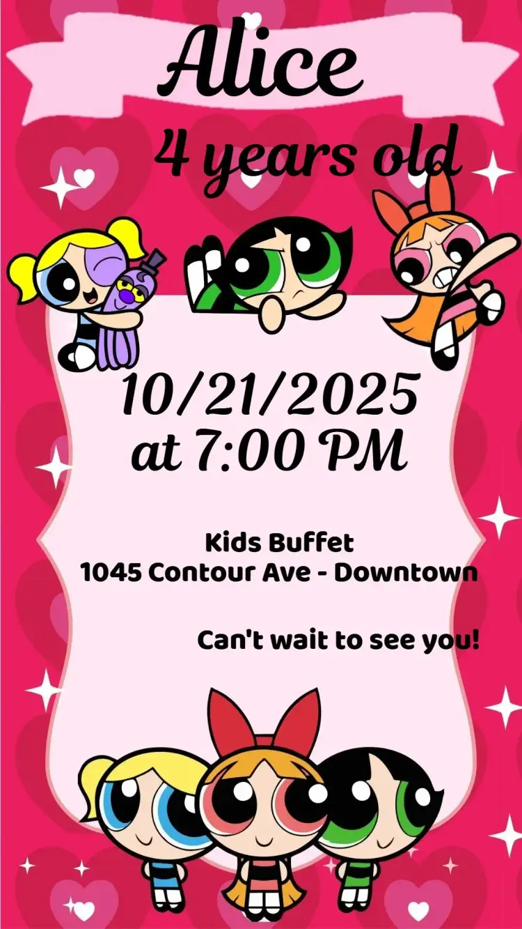 Powerpuff Girls invitation