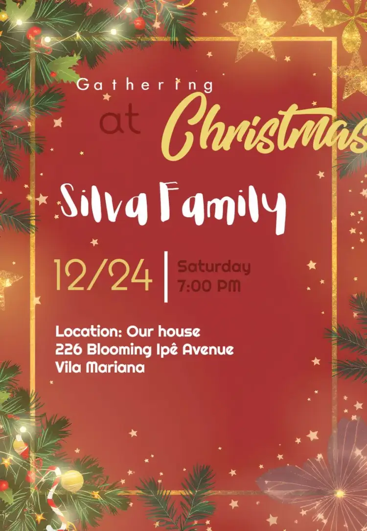 Family Christmas Dinner invitation