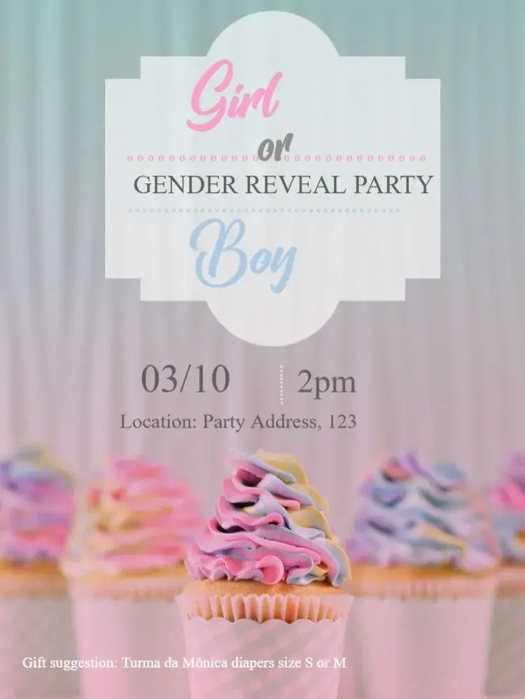 Baby Shower Gender Reveal Whatsapp invitation