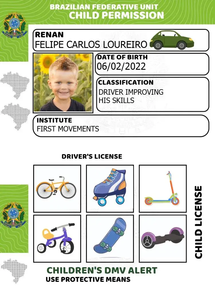 Children's ID with Traffic Photo invitation