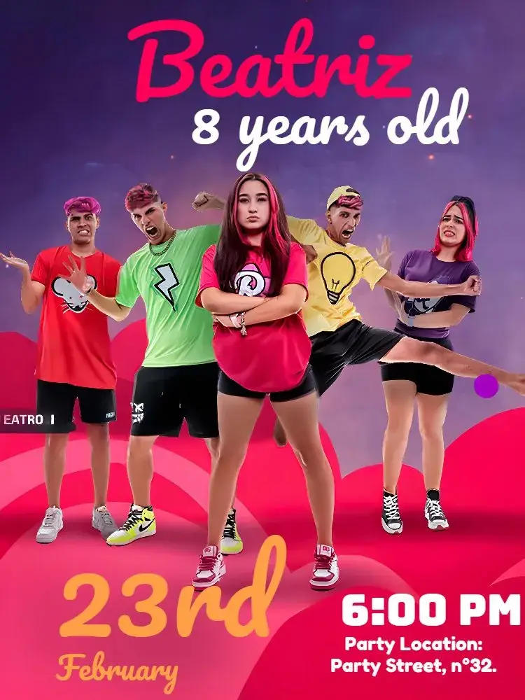Emilly Vicky Girl invitation