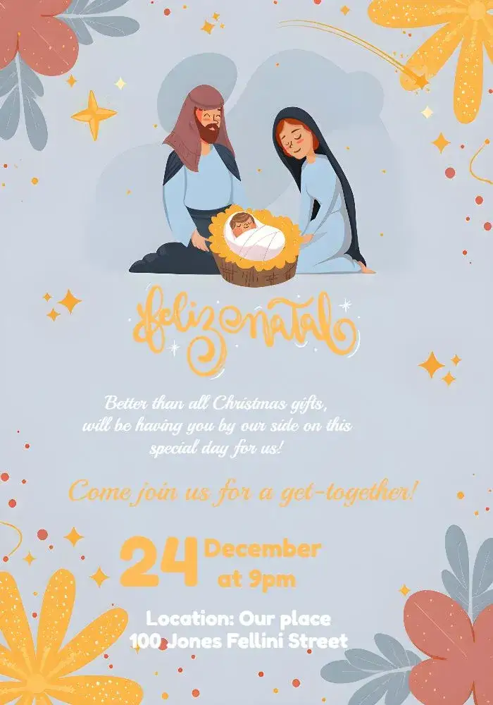 Invitation Christmas Party Celebration – Commemorative Dates theme festive, classic, colorful, modern, simple, elegant