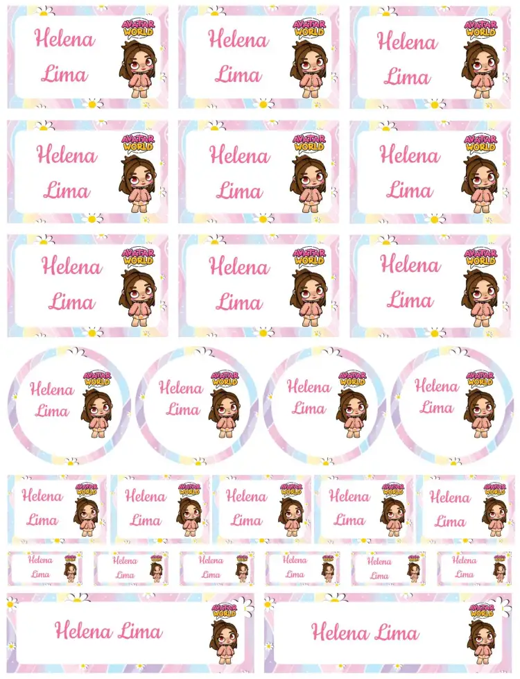 Invitation Avatar World – Card theme colorful, modern, fantasy, youthful, illustrative