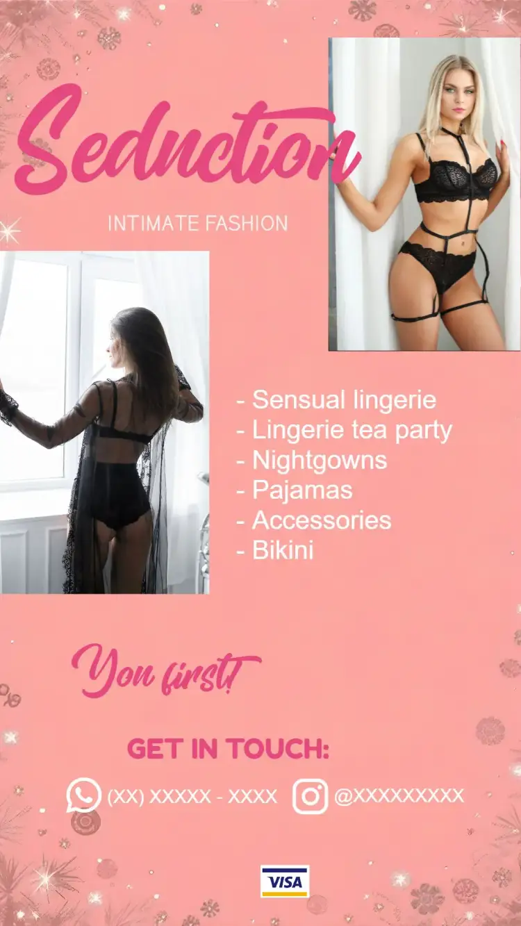 Invitation Intimate Fashion Sexshop.biquini Business Card – Most searched for theme pink, modern, elegant, minimalist, sensual, vibrant