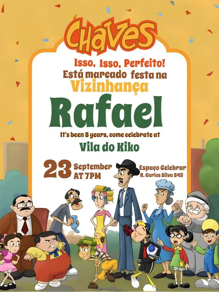 Chaves Class Quico invitation