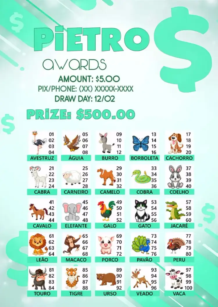 Invitation Raffle Of Animal Prizes Bixo – Tickets theme colorful, fun, animals, modern, games, interactive