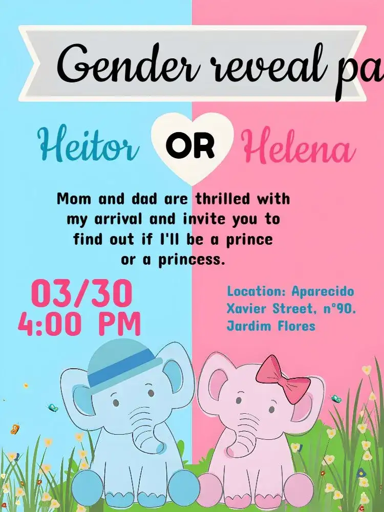 Elephant Gender Reveal Tea Party