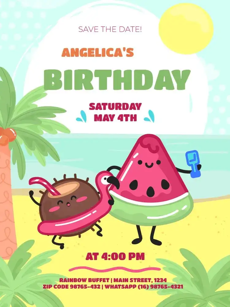 Children's Fruit Beach Celebration