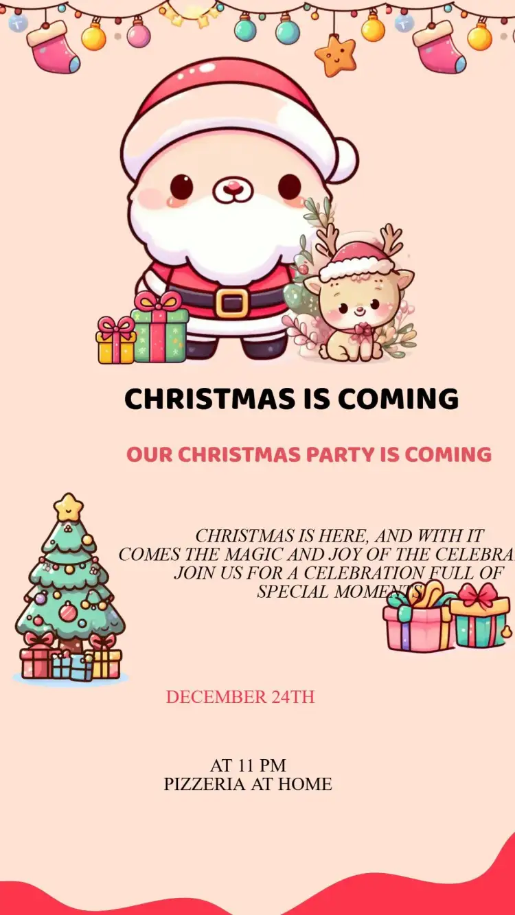 Invitation Christmas Birthday Party Invitation – Commemorative Dates theme festive, colorful, classic, elegant, Christmas-themed, vintage