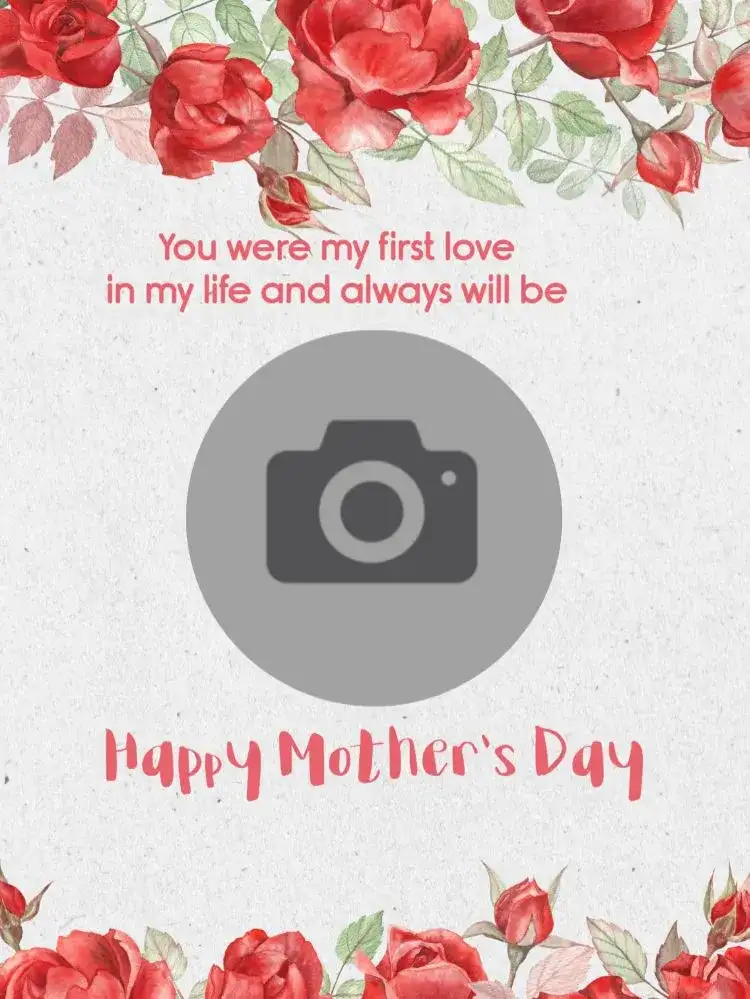 How to Make Creative Mother's Day Card with Pink Photo Online