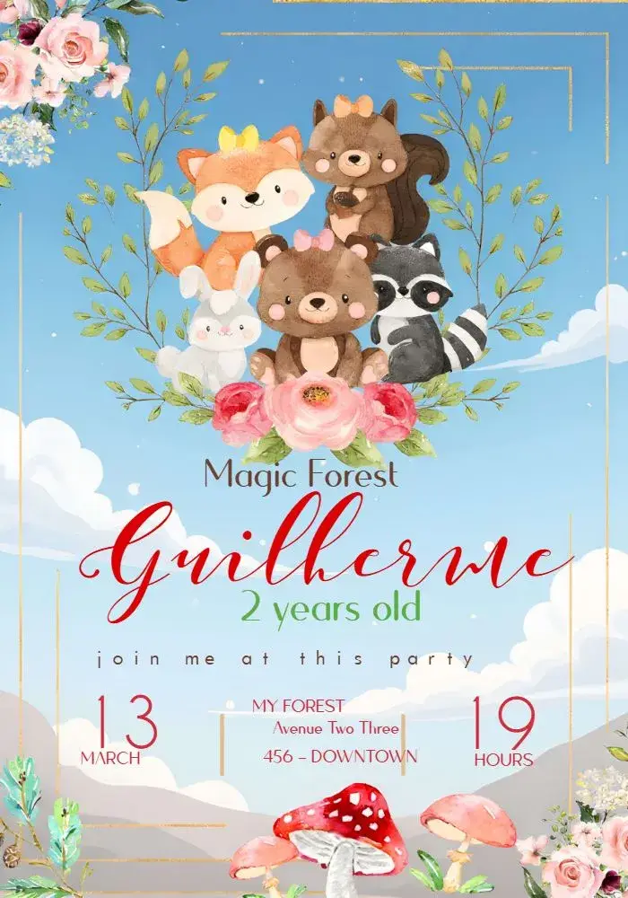 Enchanted Children's Forest invitation
