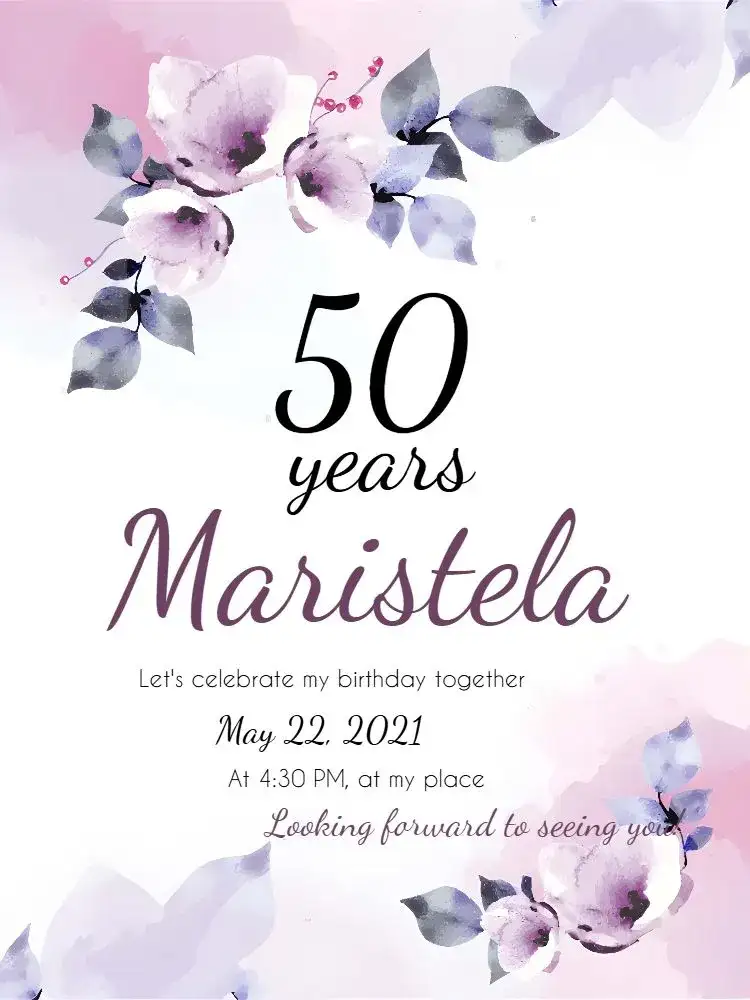 50 Years Floral Flowers