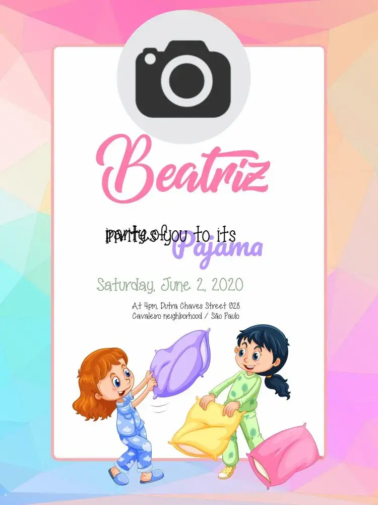 Pajama Party Celebration invitation