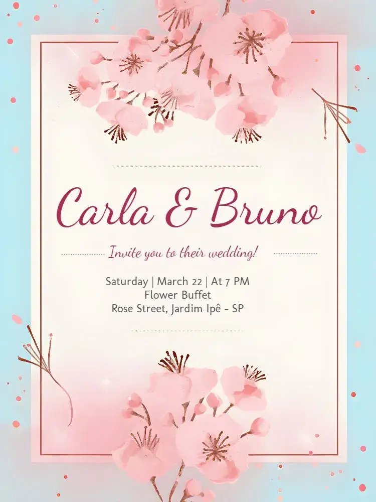 Floral Flowers Wedding invitation