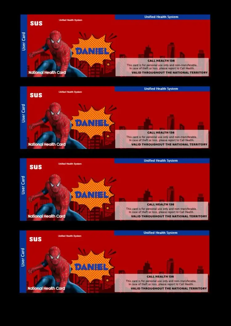 Spider-Man City Sus Card invitation
