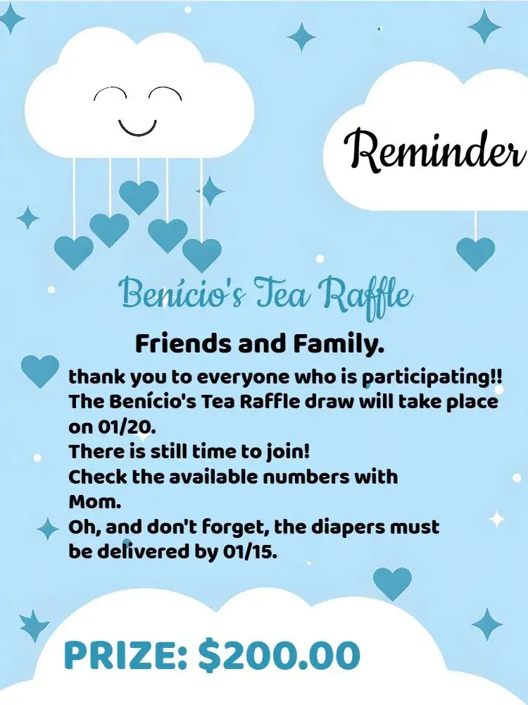 Invitation Black Rain of Love Raffle Tea – Raffle Tea theme modern, elegant, minimalist, colorful, childish, fun
