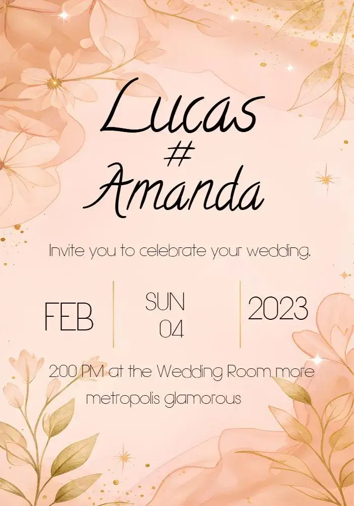 Invitation Floral Wedding – Wedding theme floral, romantic, elegant, vintage, modern