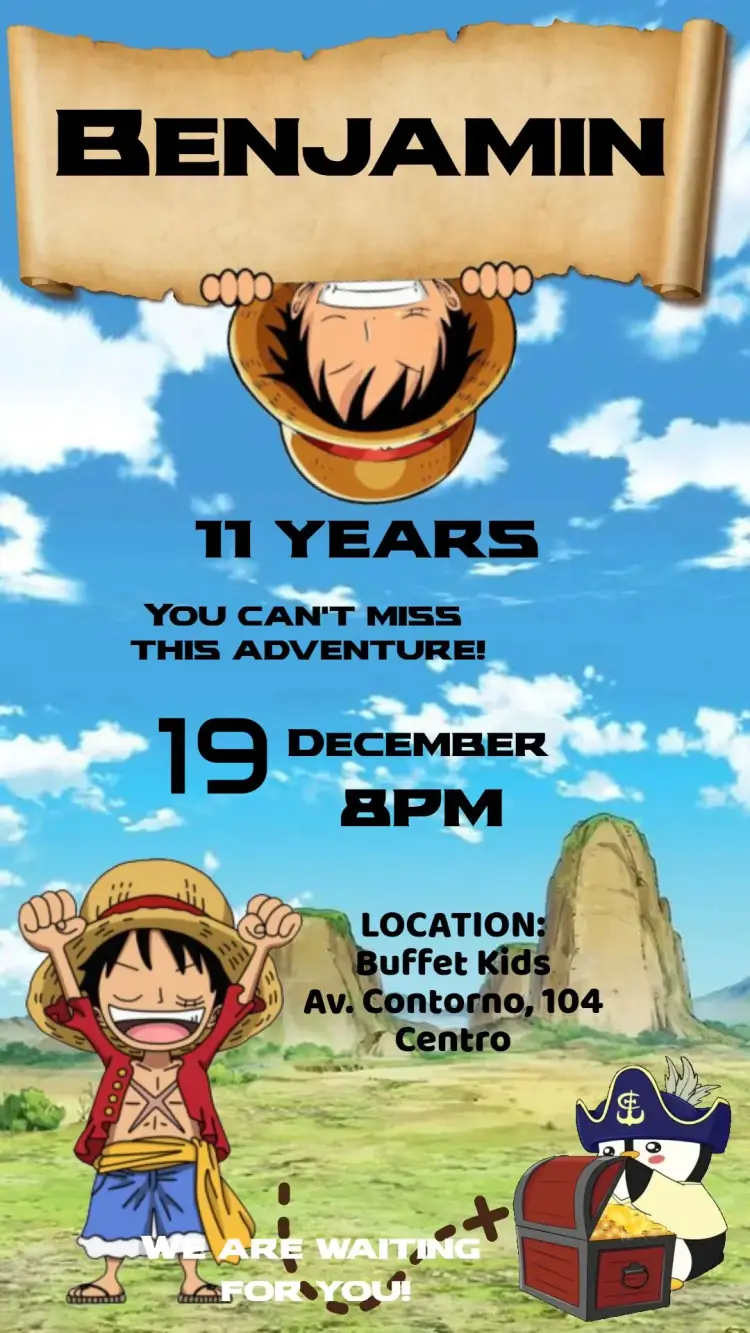 One Piece invitation
