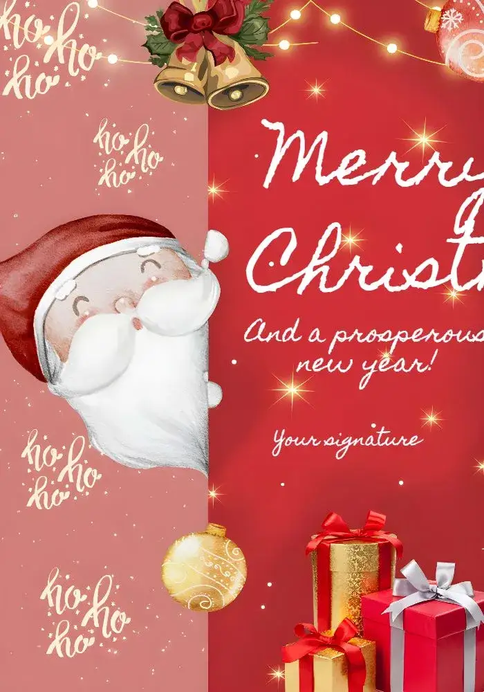 Invitation Happy Christmas Card Noel – Commemorative Dates theme vintage, colorful, festive, traditional, illustration, cheerful