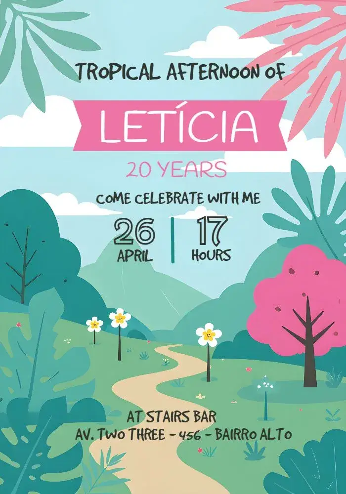 Tropical Afternoon invitation