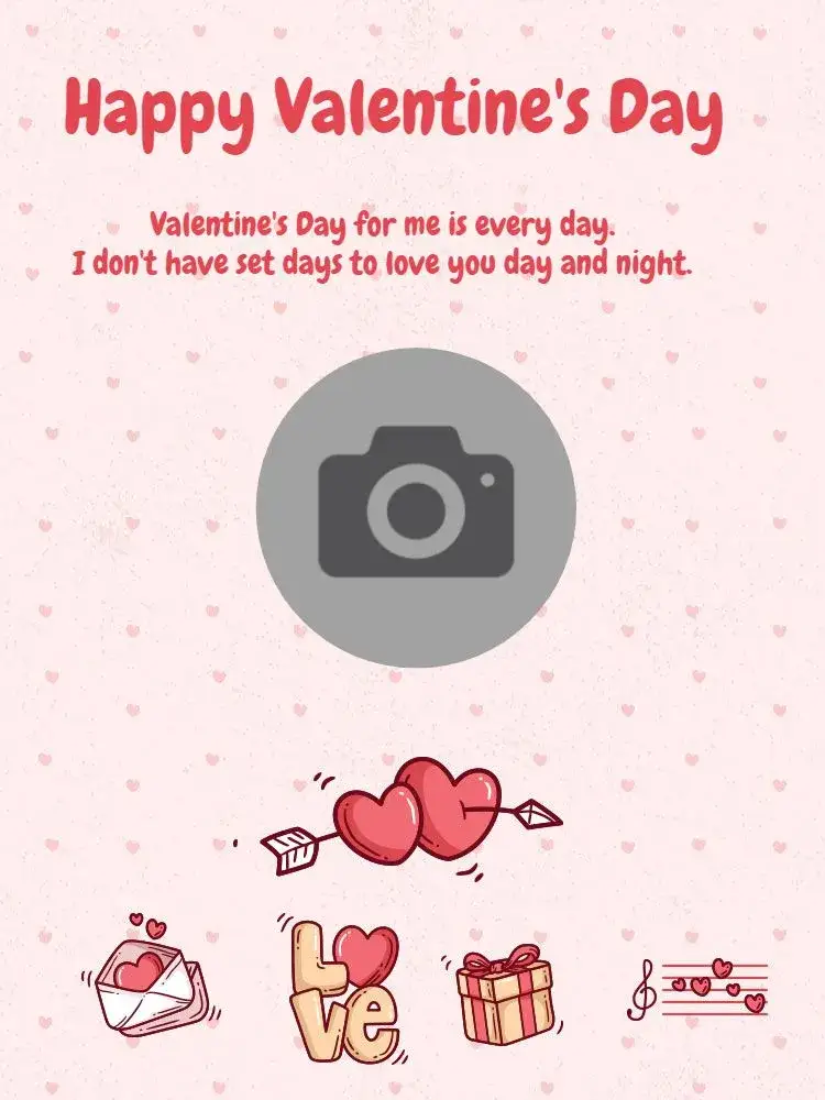 Invitation Valentine's Day Photo Card – Card theme romantic, minimalist, colorful, modern, delicate
