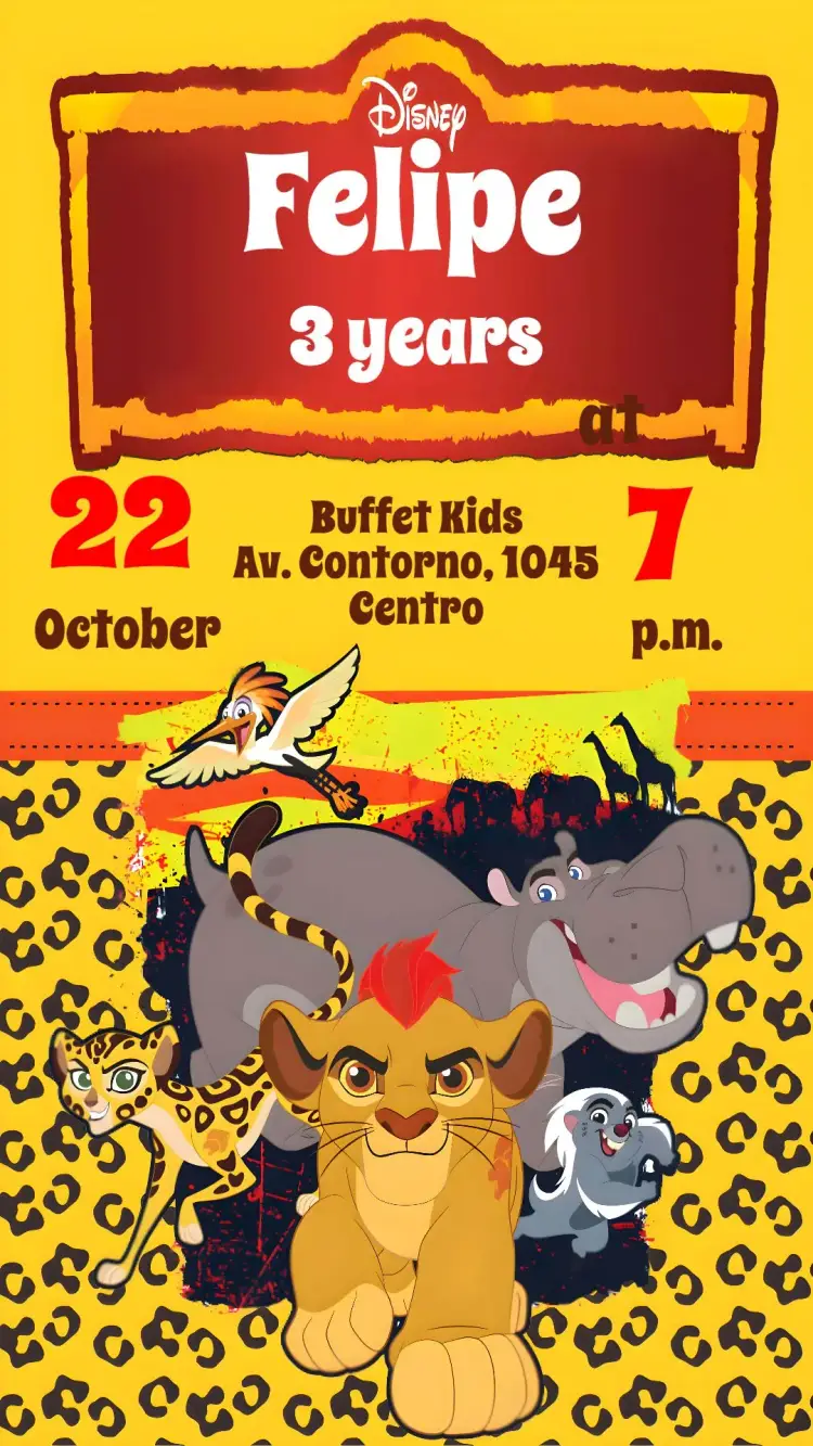 The Lion King Guard invitation