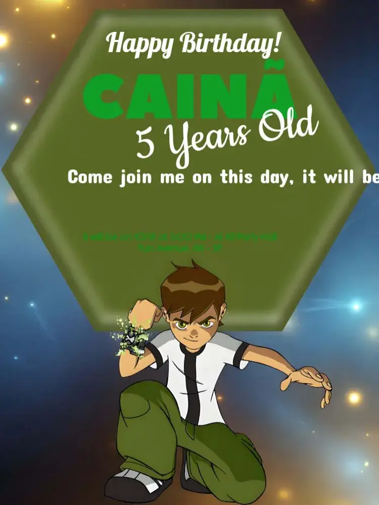 Ben 10 Boy invitation