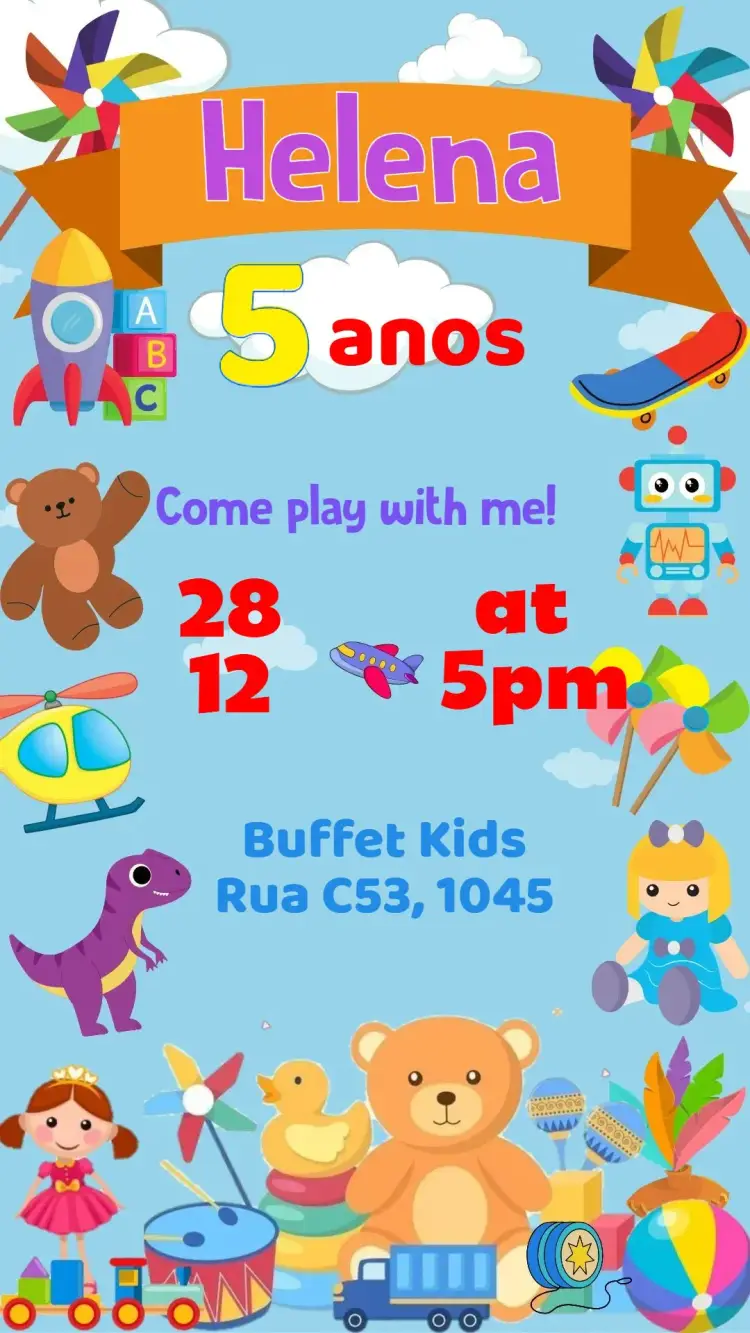 Toys invitation