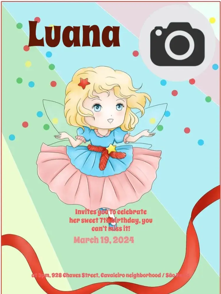 Girl With Photo Whatsapp invitation