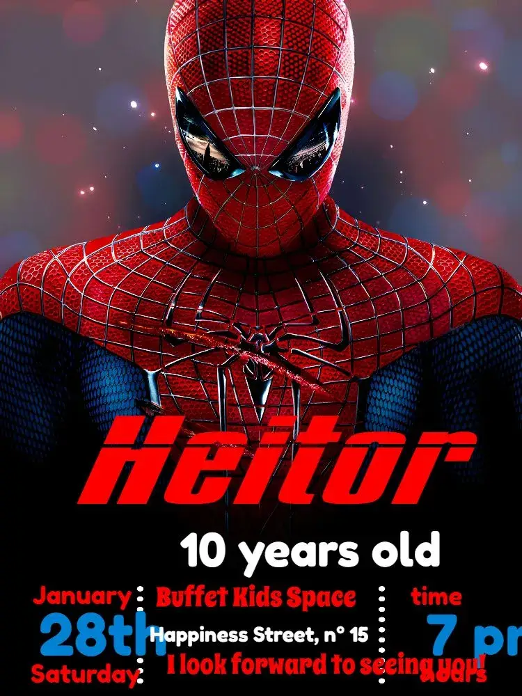 Red Spider-Man invitation
