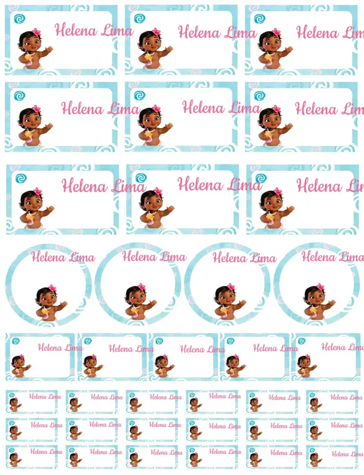 Moana Baby invitation