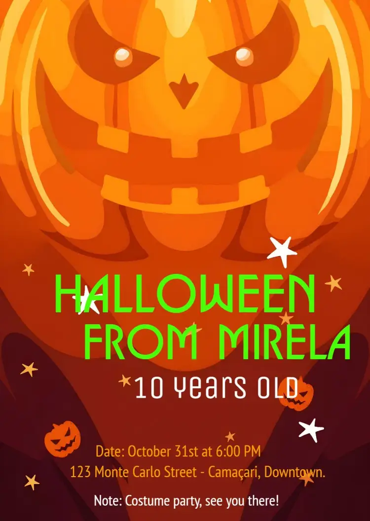 Halloween Day invitation
